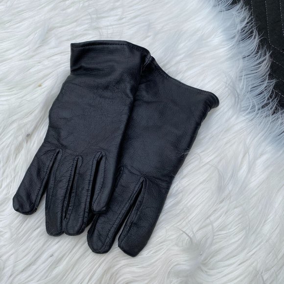 Illinois Glove Company Genuine Leather Winter Gloves Black - Picture 1 of 3